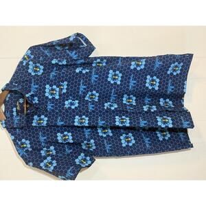 Retro Rifle Men’s Sting Ops Button Down Geometric Bee Sz. L